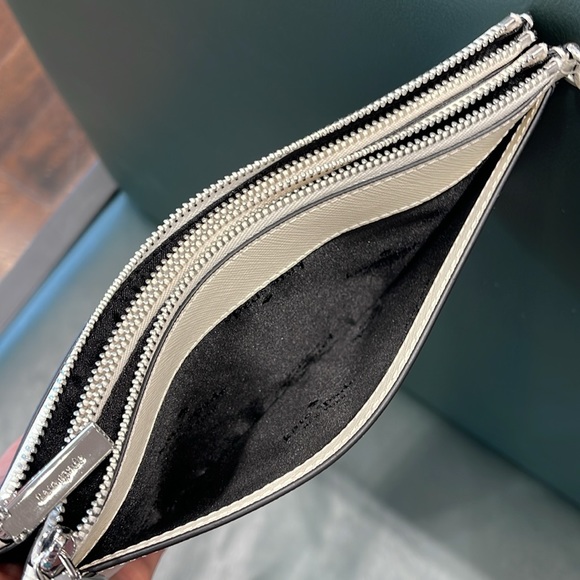 Kate Spade Madison Double Zip Wristlet Wallet Phone Holder 
Platinum Grey Multi - Picture 12 of 16